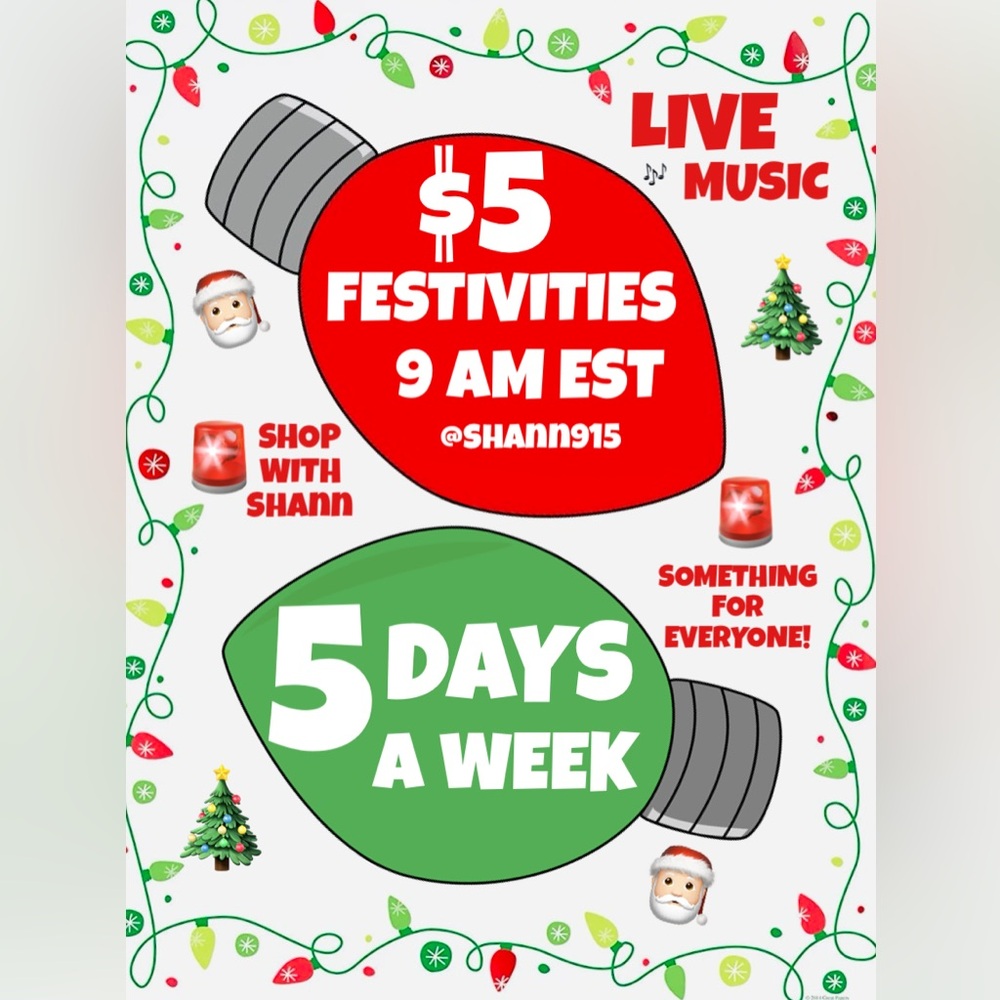 LIVE SHOW MUSIC 5 DAYS A Week 5$DEALS 12PM  EASTERN don't miss out